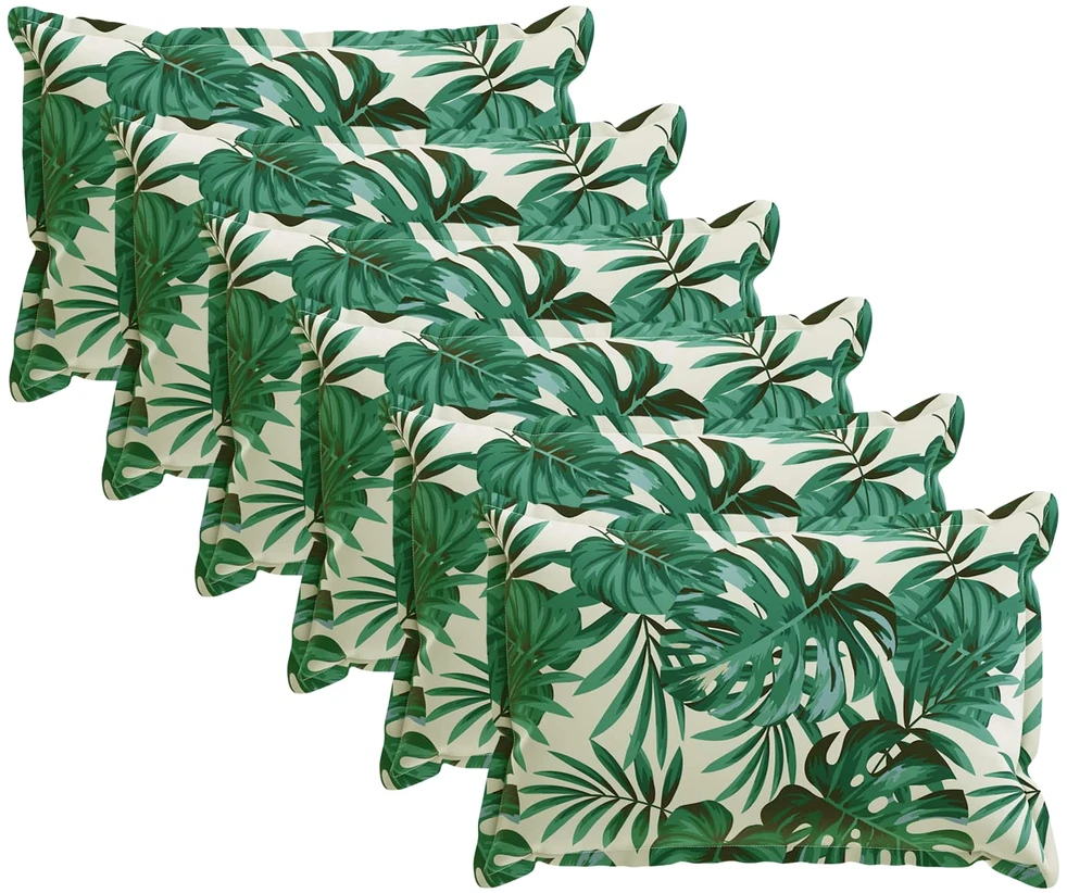 Pagalvėlė 6 vnt. HOUTEN Lapų raštas 30 x 50 cm Poliesteris