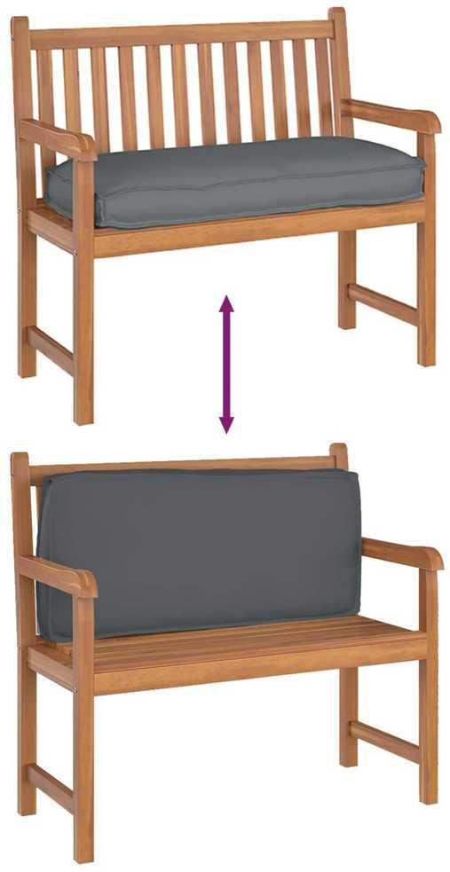 Pagalvėlė Oksfordo audinys Antracitas 120 x 50 x 12 cm