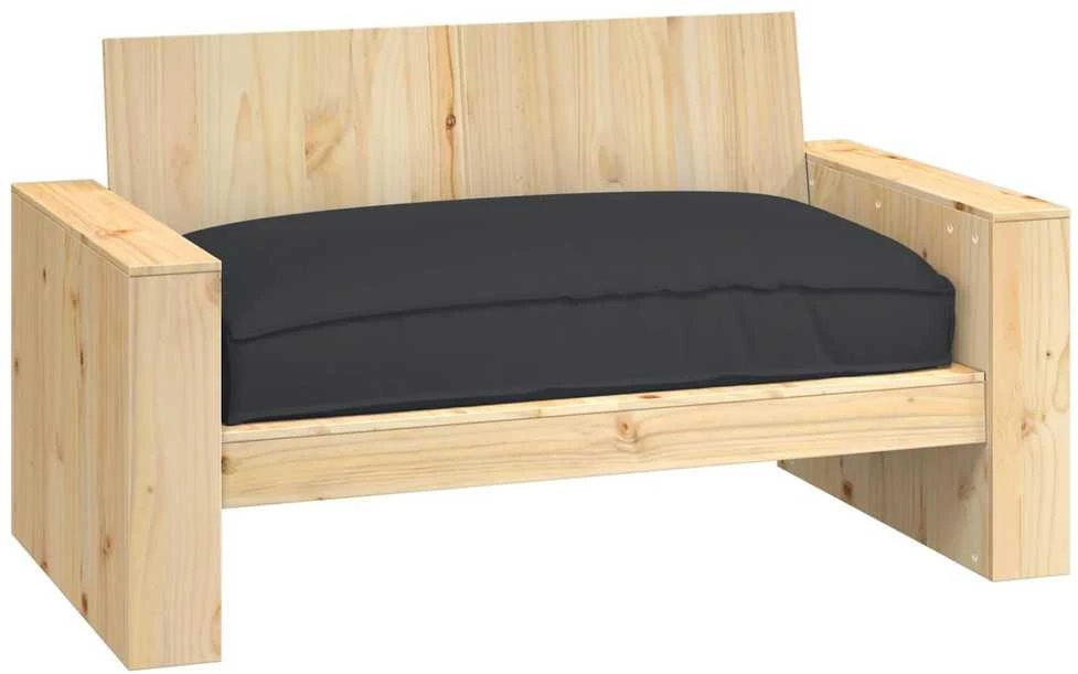 Pagalvėlė Oksfordo audinys Juoda 120 x 80 x 12 cm