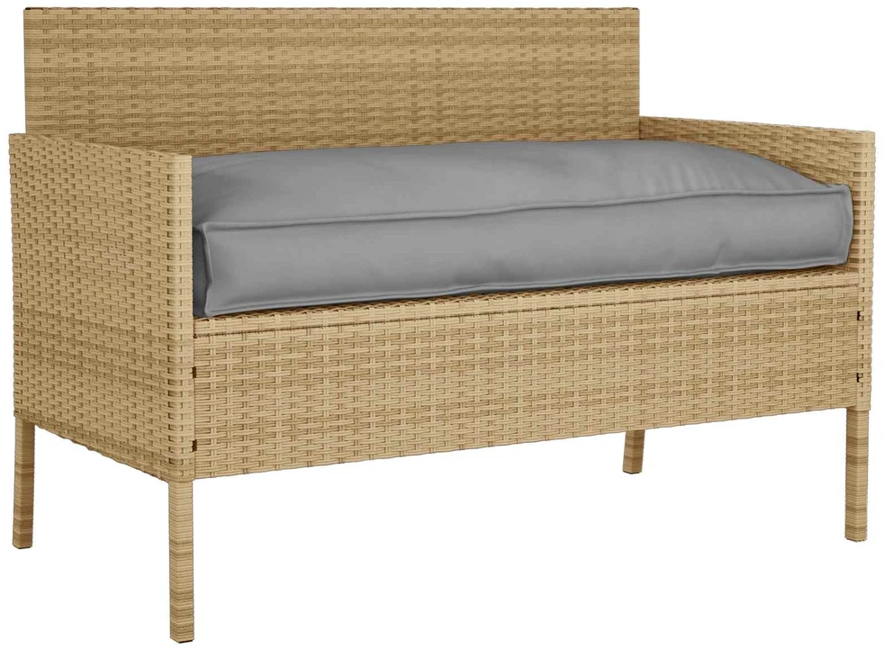 Pagalvėlė Oksfordo audinys Pilka 120 x 60 x 12 cm
