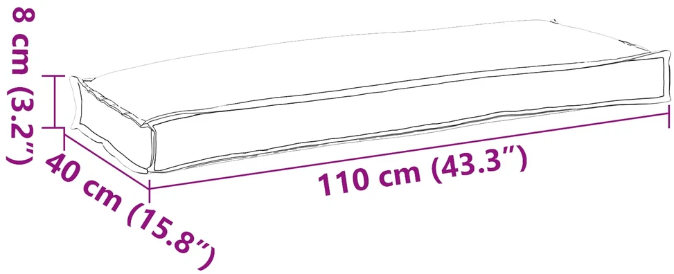 Pagalvėlė Pilka 110 x 40 x 8 cm Oksfordo audinys