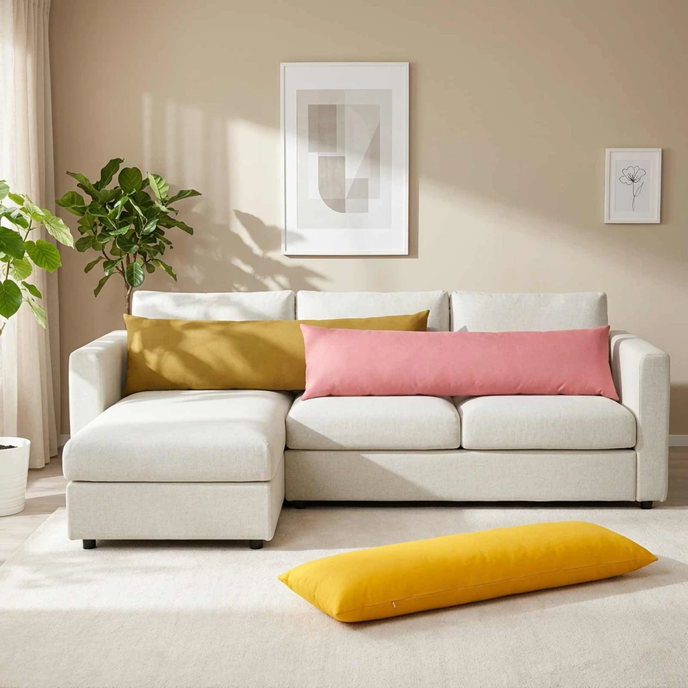 Mesti pagalvė HEERLEN Šviesiai žalia 40 x 145 cm Audinys
