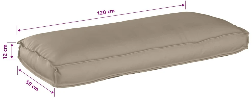 Pagalvėlė Oksfordo audinys Tortora 120 x 50 x 12 cm