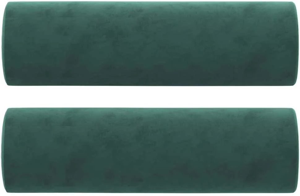 Pagalvėlės, 2vnt., tamsiai žalios spalvos, 15x50cm, aksomas