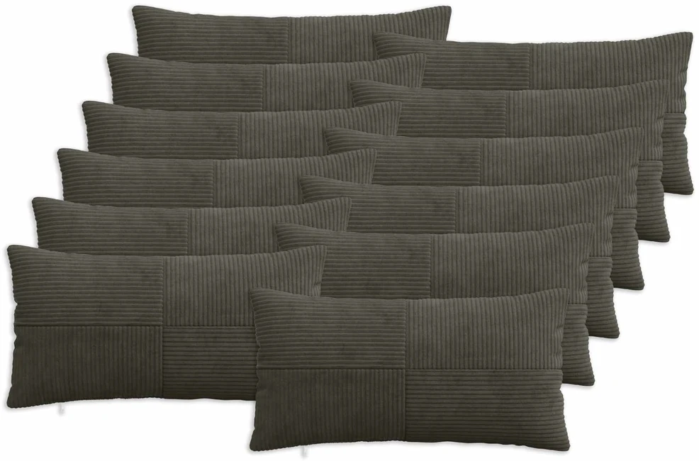 Pagalvėlės užvalkalas 12 pcs ALMELO Antracito 40 x 80 cm