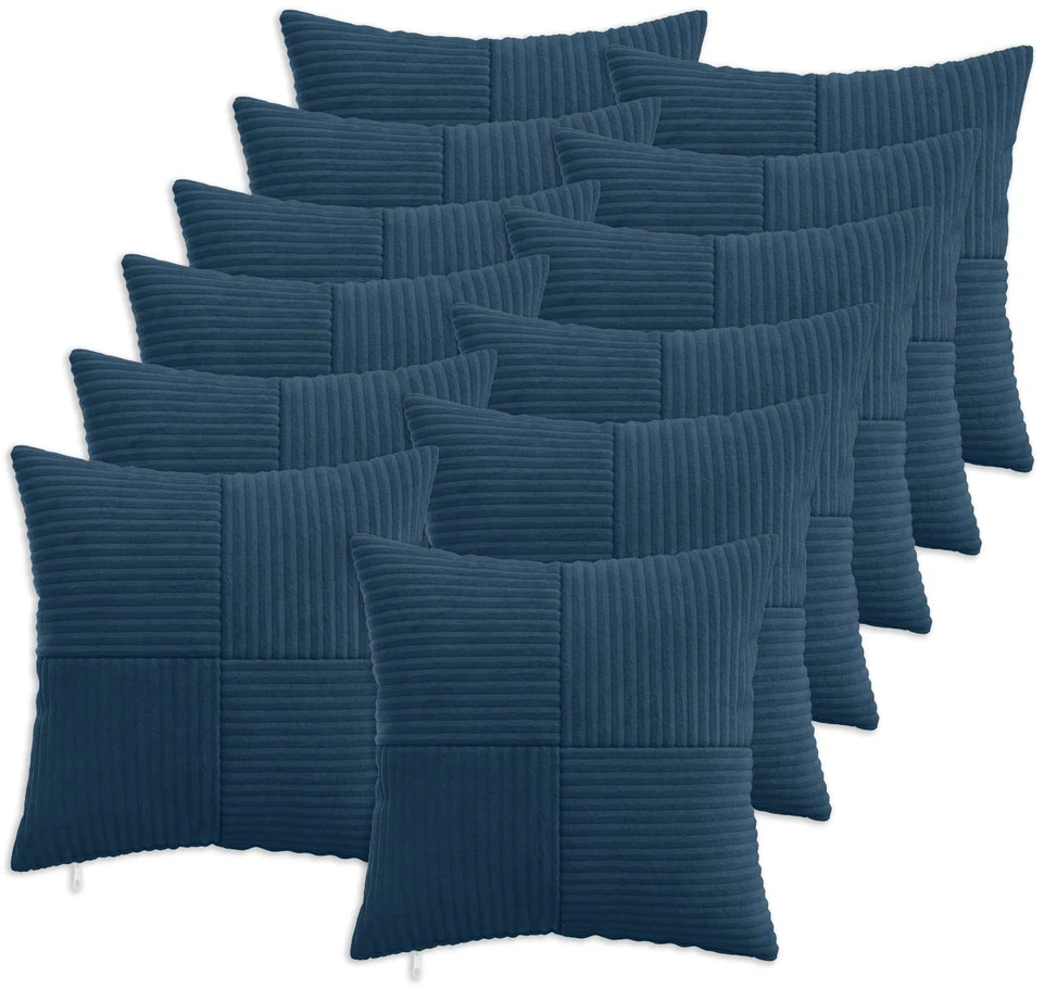 Pagalvėlės užvalkalas 12 pcs ALMELO Jūrinė mėlyna 45 x 45 cm