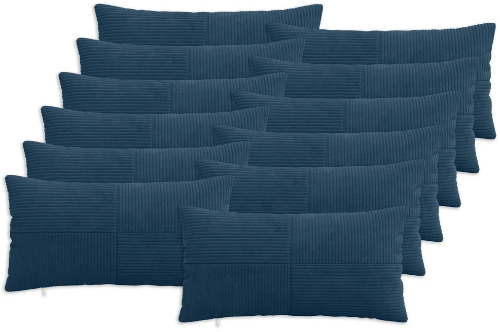 Pagalvėlės užvalkalas 12 pcs ALMELO Jūrinė mėlyna 40 x 80 cm