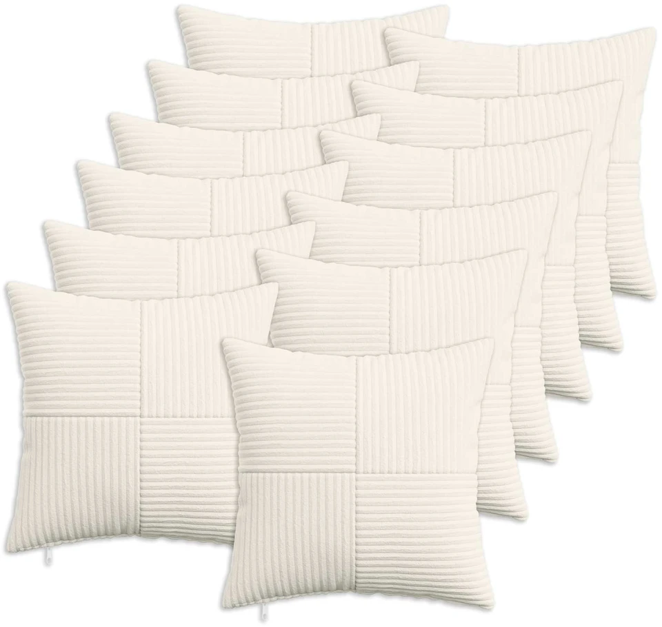 Pagalvėlės užvalkalas 12 pcs ALMELO Kreminė 40 x 40 cm