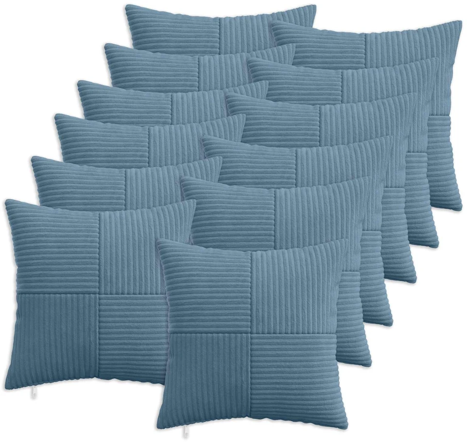 Pagalvėlės užvalkalas 12 pcs ALMELO Mėlyna 45 x 45 cm mančester