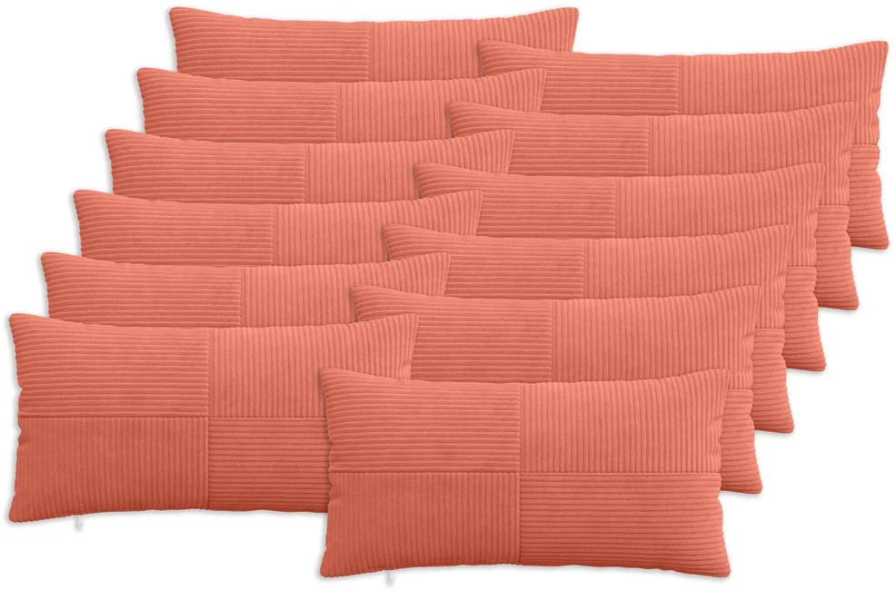 Pagalvėlės užvalkalas 12 pcs ALMELO Raudona oranžinė 40 x 80 cm