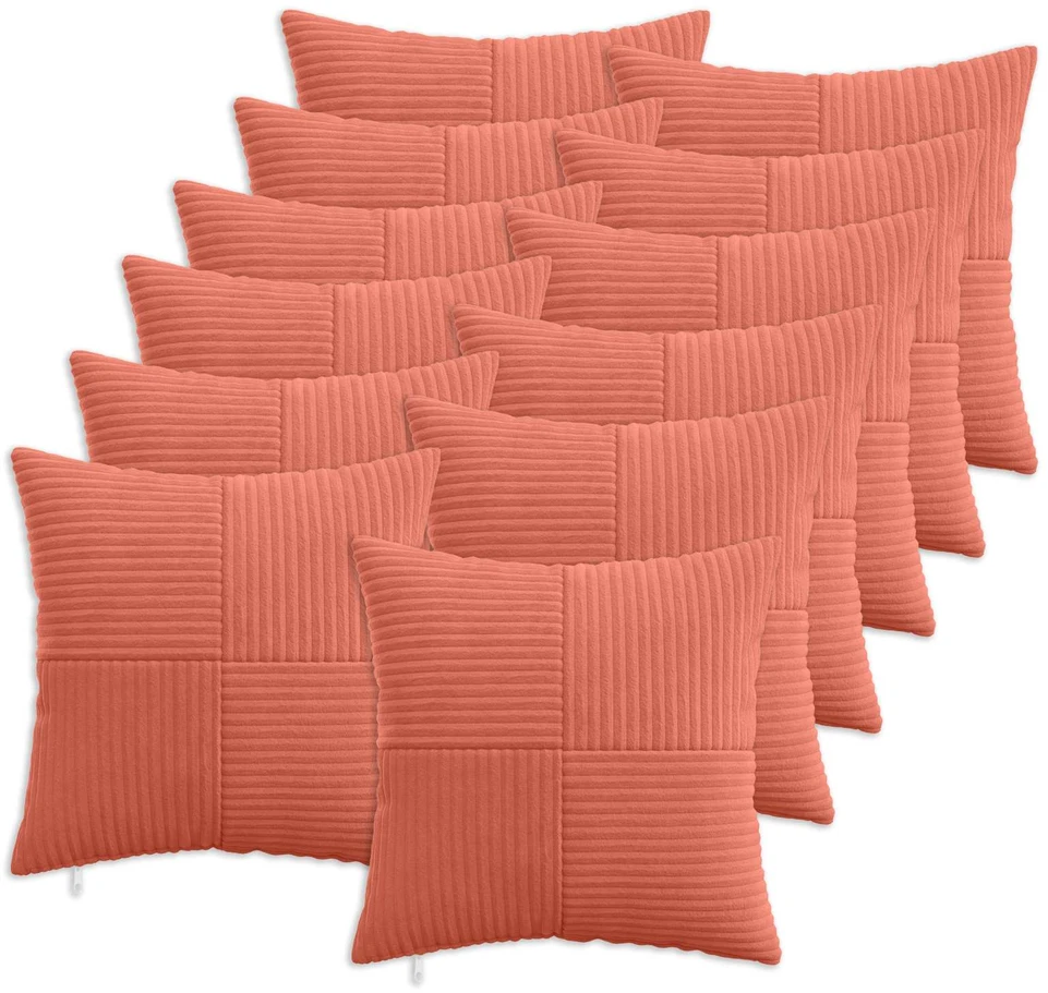 Pagalvėlės užvalkalas 12 pcs ALMELO Raudona oranžinė 50 x 50 cm