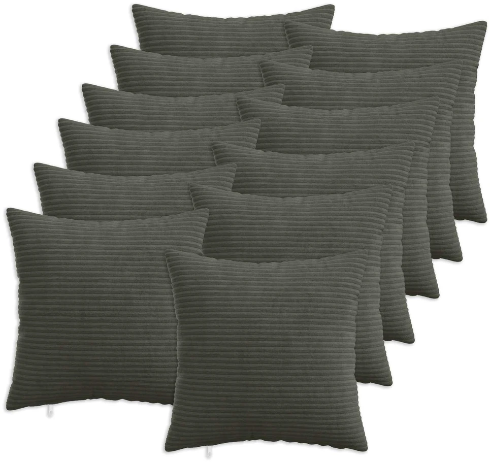 Pagalvėlės užvalkalas 12 pcs HEERLEN Antracito 45 x 45 cm