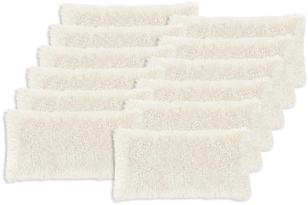 Pagalvėlės užvalkalas 12 pcs HEERLEN Balta 40 x 80 cm
