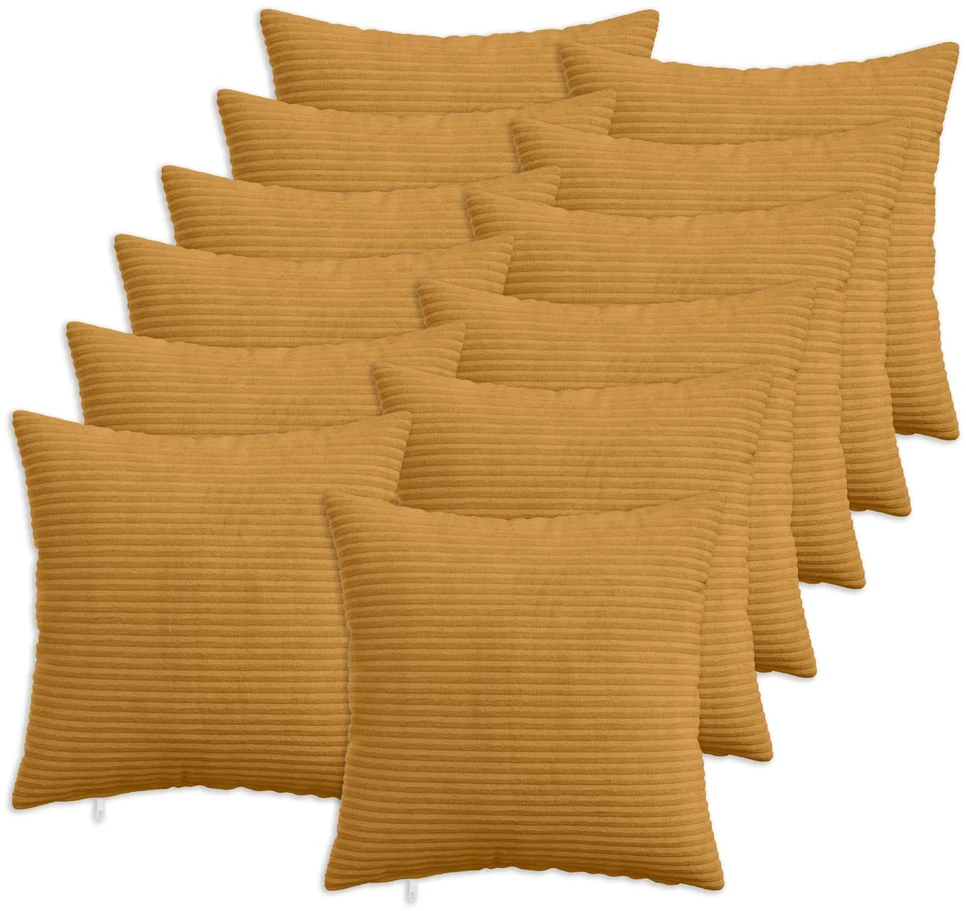 Pagalvėlės užvalkalas 12 pcs HEERLEN Geltona 50 x 50 cm