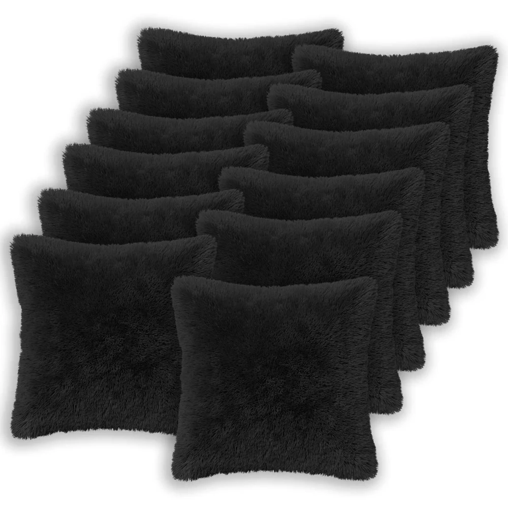 Pagalvėlės užvalkalas 12 pcs HEERLEN Juoda 45 x 45 cm