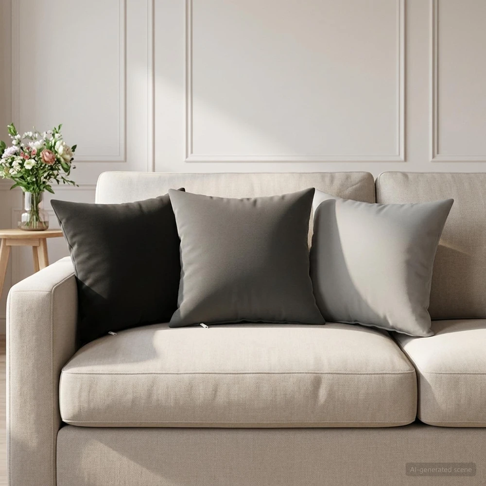 Pagalvėlės užvalkalas 12 pcs HEERLEN Juoda 40 x 40 cm