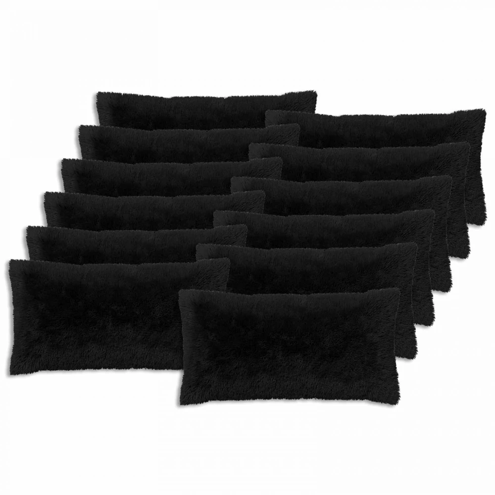 Pagalvėlės užvalkalas 12 pcs HEERLEN Juoda 40 x 80 cm