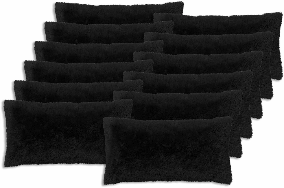 Pagalvėlės užvalkalas 12 pcs HEERLEN Juoda 40 x 80 cm