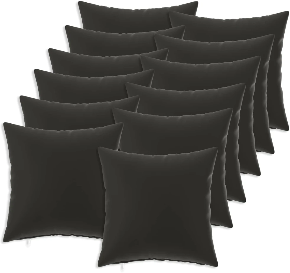 Pagalvėlės užvalkalas 12 pcs HEERLEN Juoda 50 x 50 cm