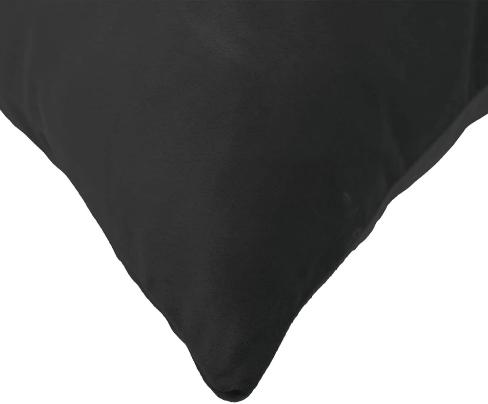Pagalvėlės užvalkalas 12 pcs HEERLEN Juoda 40 x 80 cm Aksomas