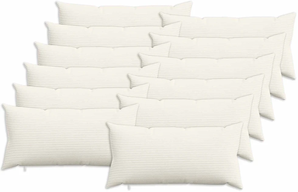 Pagalvėlės užvalkalas 12 pcs HEERLEN Kreminė 40 x 80 cm
