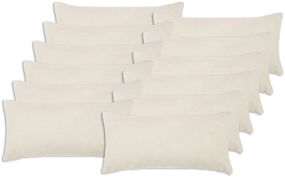 Pagalvėlės užvalkalas 12 pcs HEERLEN Kreminė 40 x 80 cm Bouclé