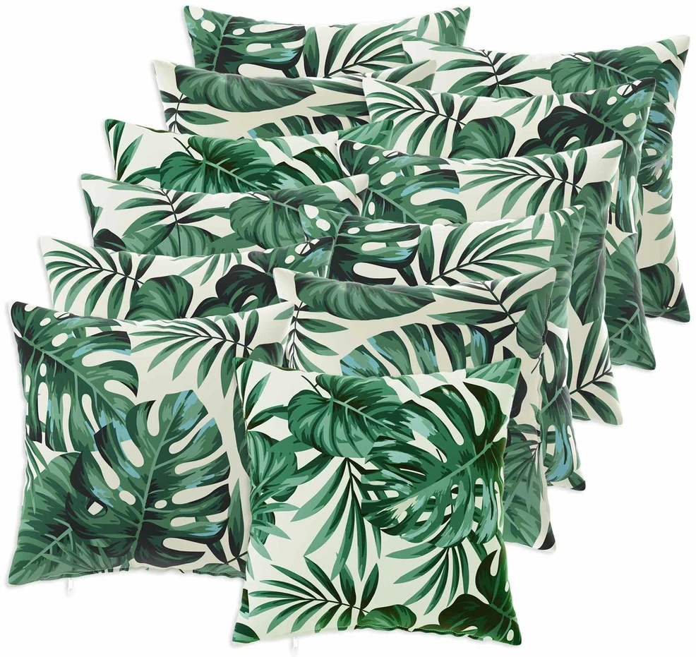 Pagalvėlės užvalkalas 12 pcs HEERLEN Lapų raštas 40 x 40 cm