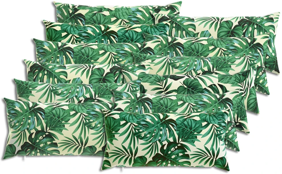 Pagalvėlės užvalkalas 12 pcs HEERLEN Lapų raštas 40 x 80 cm