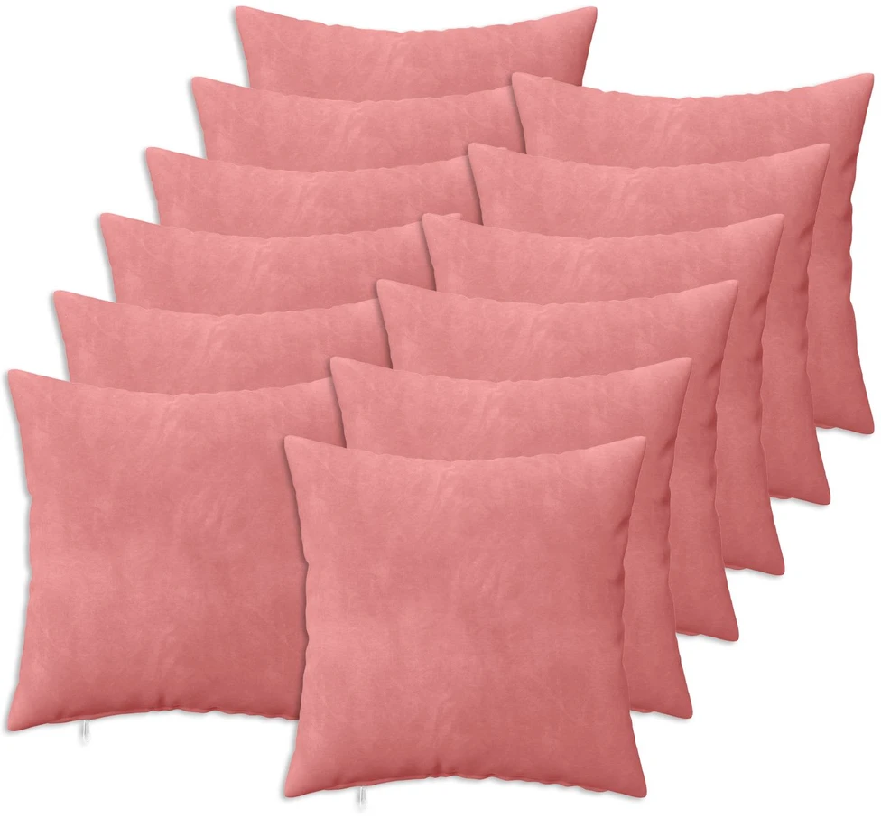 Pagalvėlės užvalkalas 12 pcs HEERLEN Rožinė 50 x 50 cm Aksomas