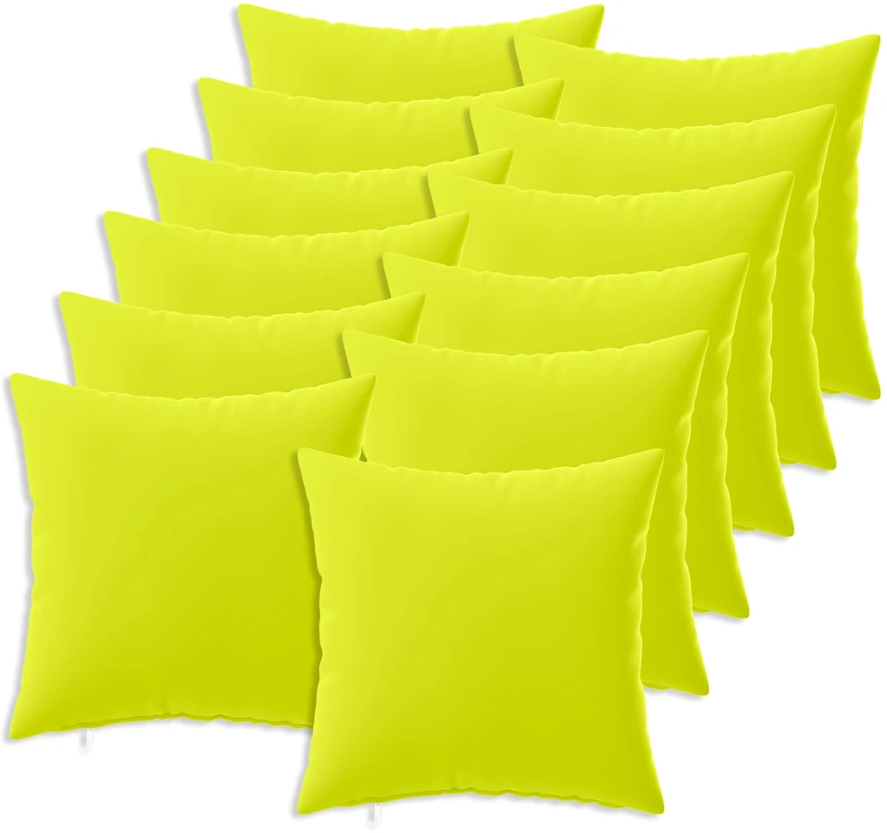 Pagalvėlės užvalkalas 12 pcs HEERLEN Ryškiai žalia 40 x 40 cm