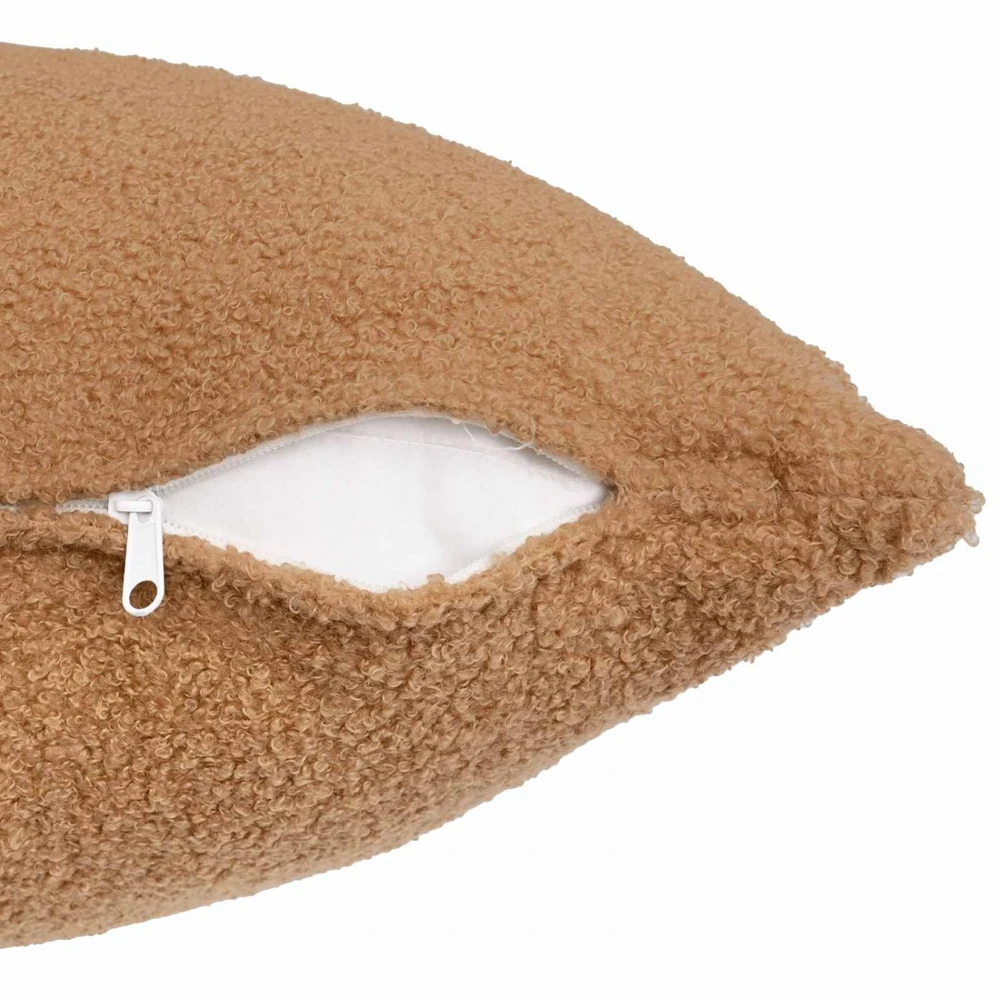 Pagalvėlės užvalkalas 12 pcs HEERLEN Smėlio 50 x 50 cm Bouclé