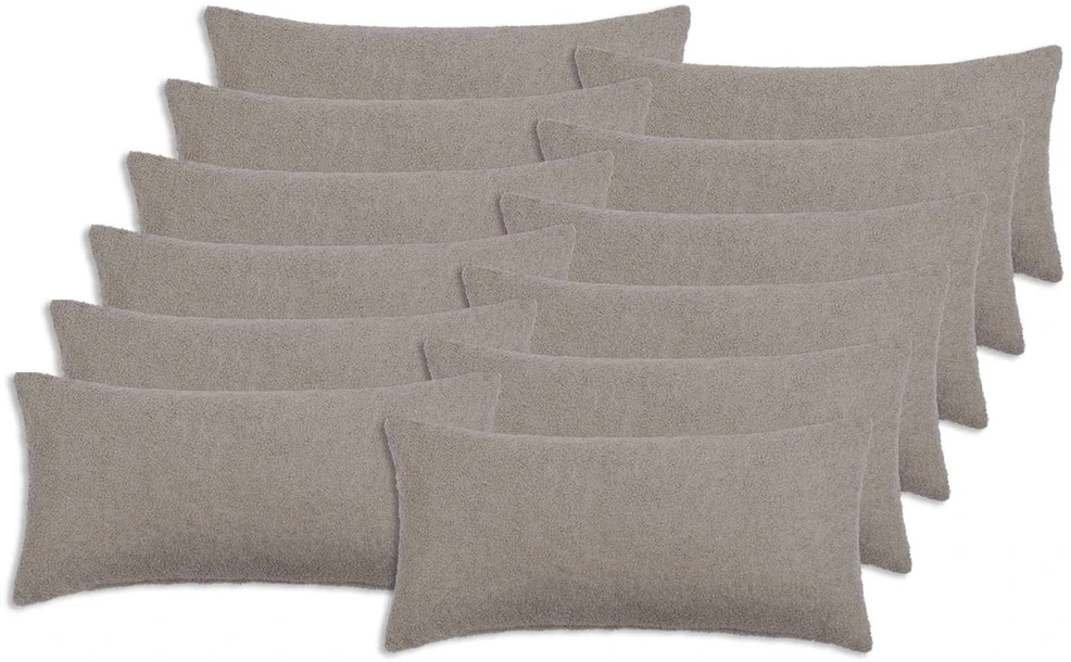 Pagalvėlės užvalkalas 12 pcs HEERLEN Šviesiai pilka 40 x 80 cm