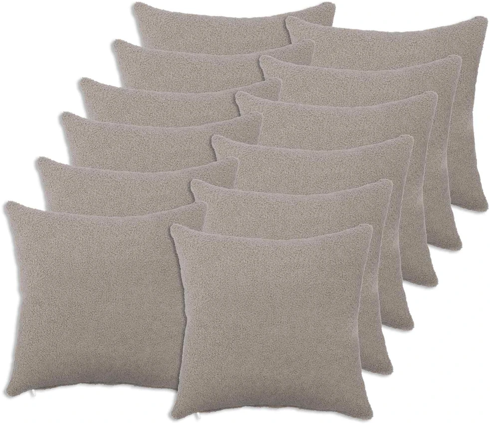 Pagalvėlės užvalkalas 12 pcs HEERLEN Šviesiai pilka 40 x 40 cm