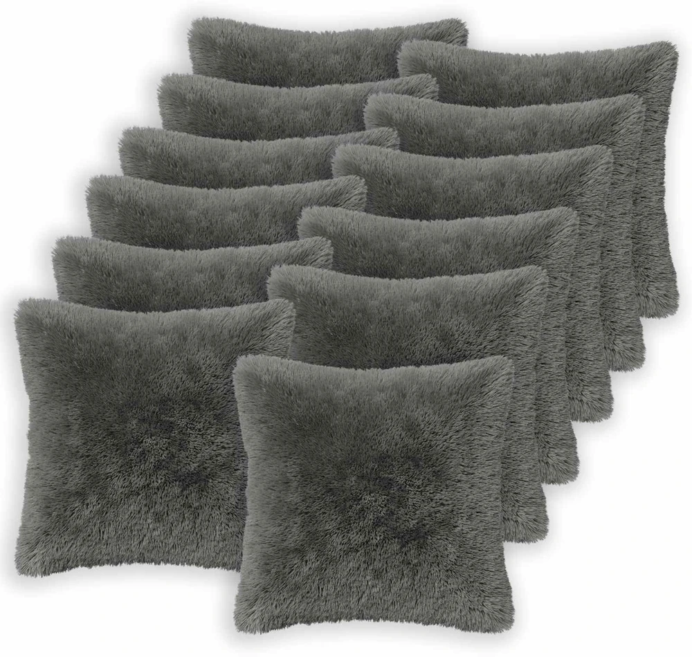 Pagalvėlės užvalkalas 12 pcs HEERLEN Šviesiai pilka 45 x 45 cm