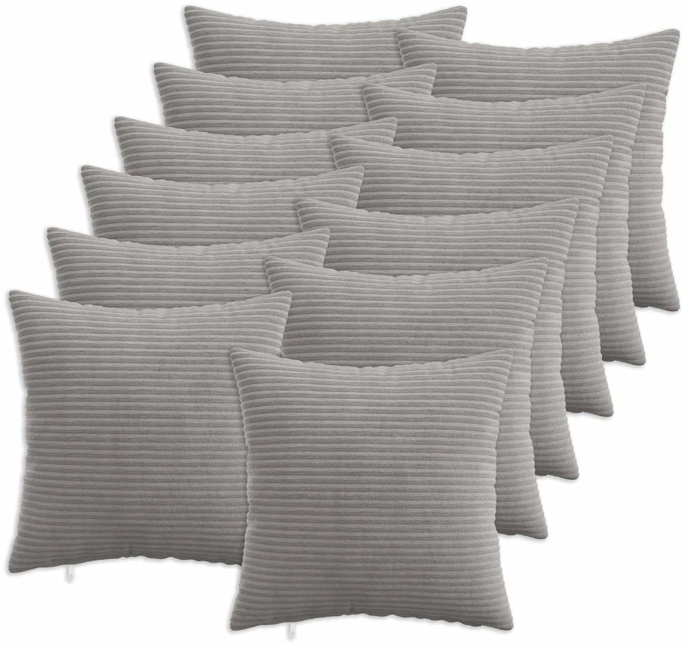 Pagalvėlės užvalkalas 12 pcs HEERLEN Šviesiai pilka 40 x 40 cm