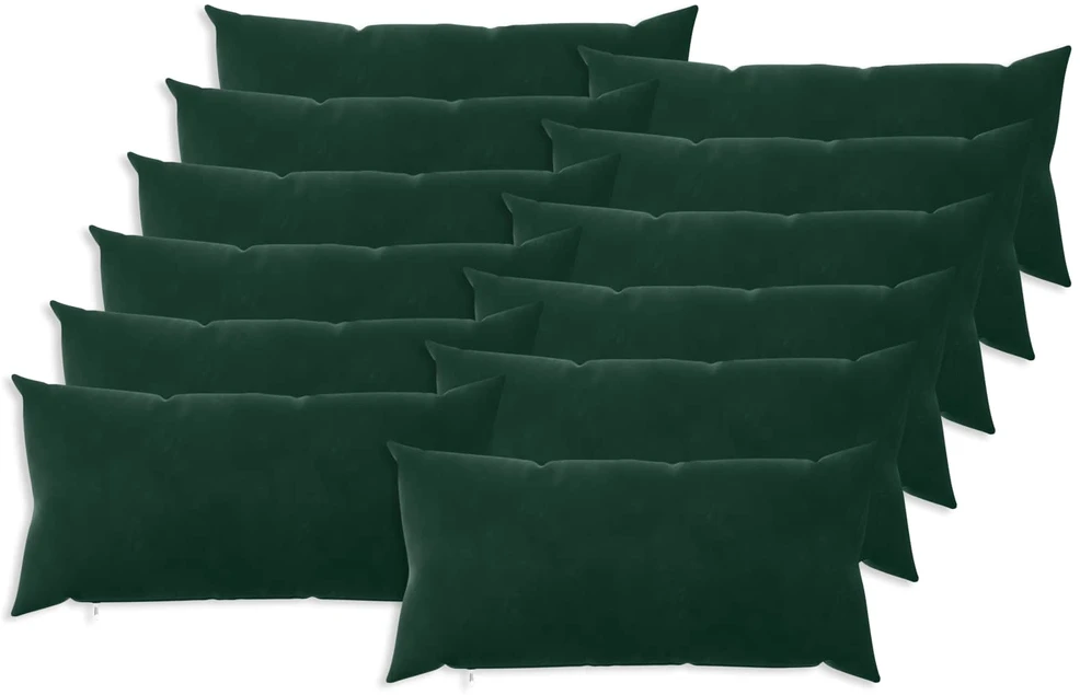 Pagalvėlės užvalkalas 12 pcs HEERLEN Tamsiai žalia 40 x 80 cm