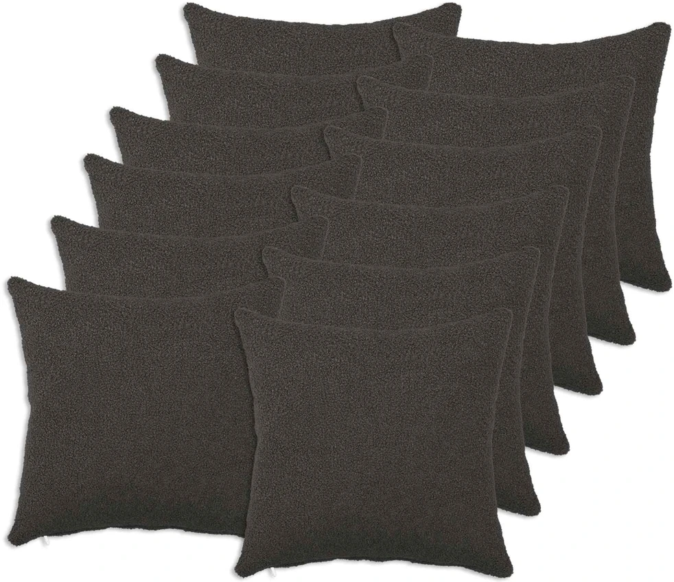 Pagalvėlės užvalkalas 12 pcs HEERLEN Tamsiai pilka 45 x 45 cm