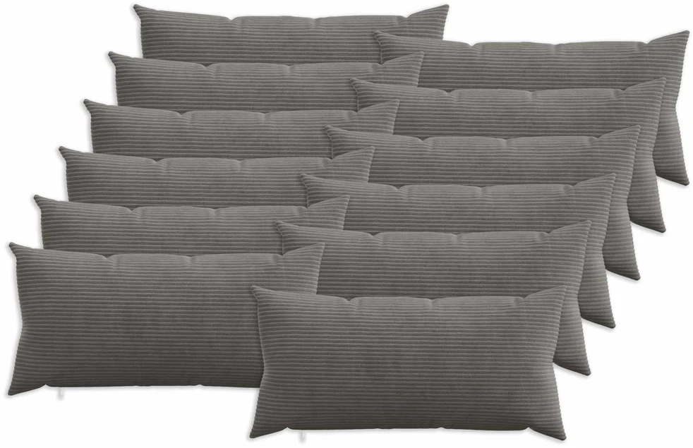 Pagalvėlės užvalkalas 12 pcs HEERLEN Tamsiai pilka 40 x 80 cm