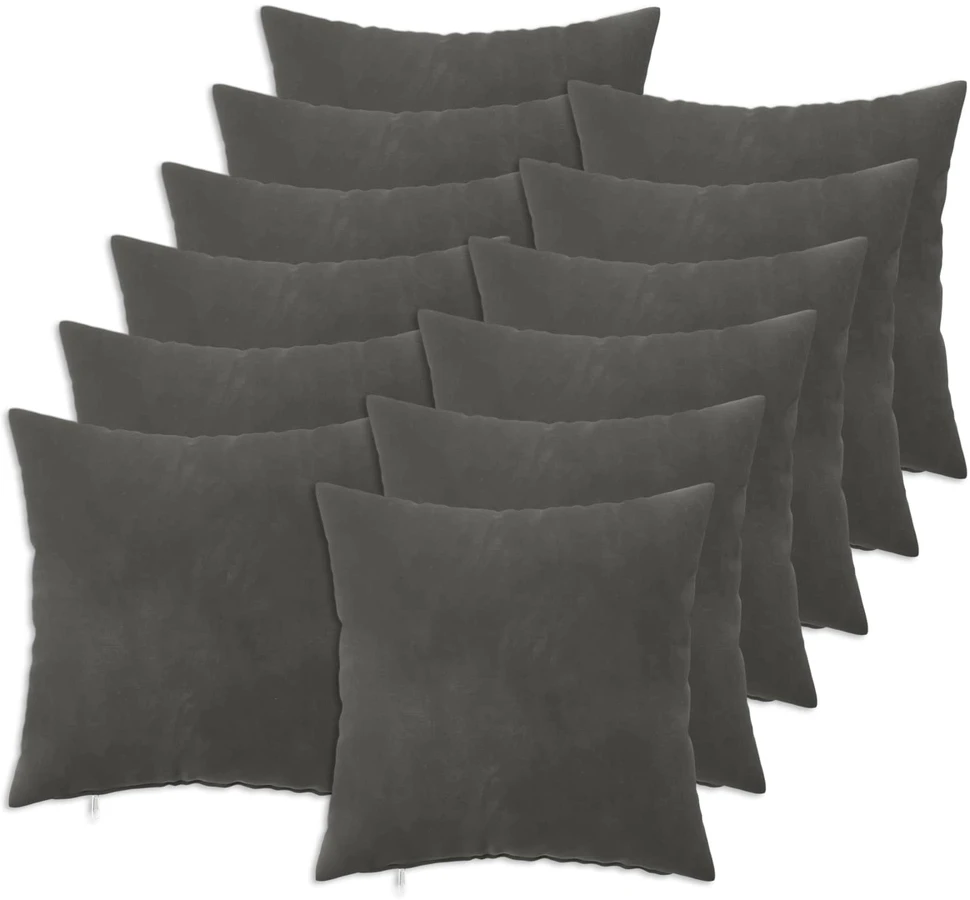 Pagalvėlės užvalkalas 12 pcs HEERLEN Tamsiai pilka 50 x 50 cm