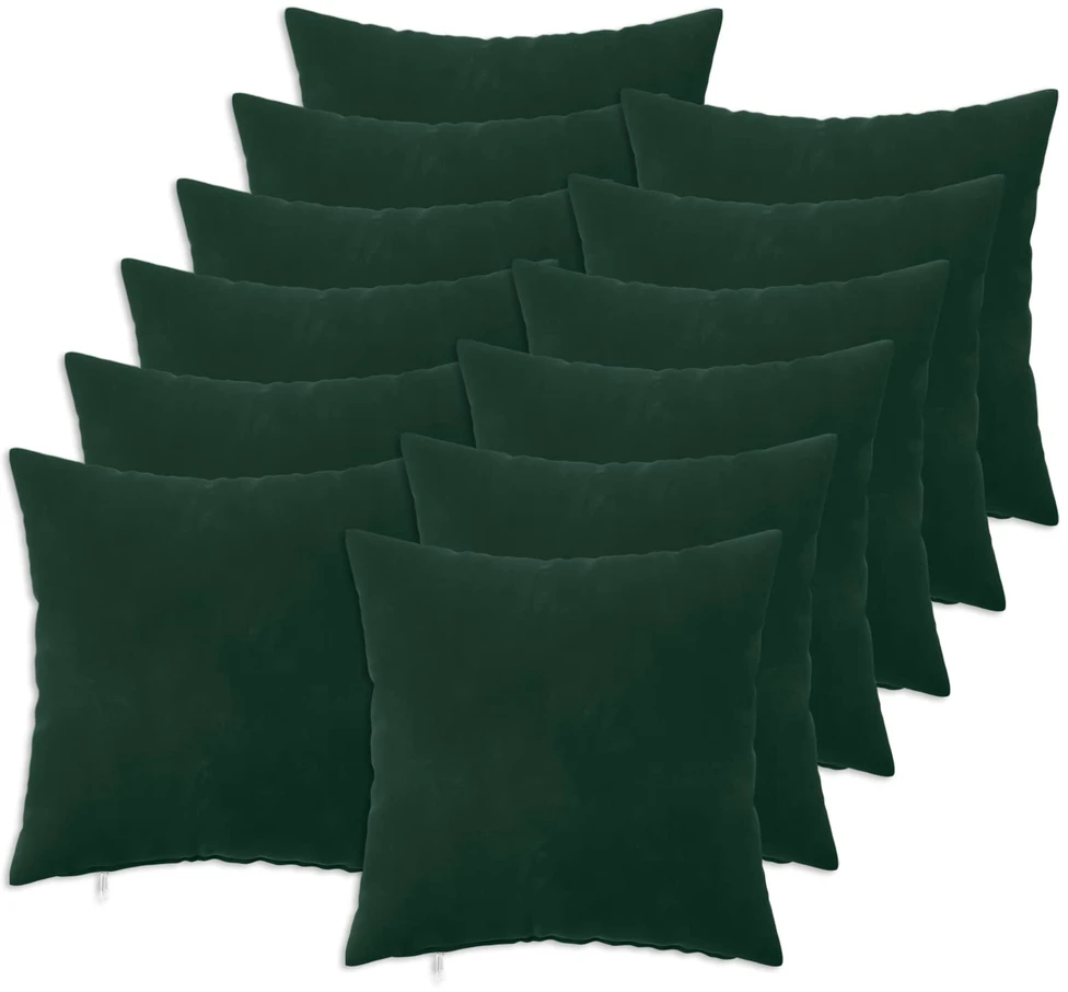 Pagalvėlės užvalkalas 12 pcs HEERLEN Tamsiai žalia 50 x 50 cm