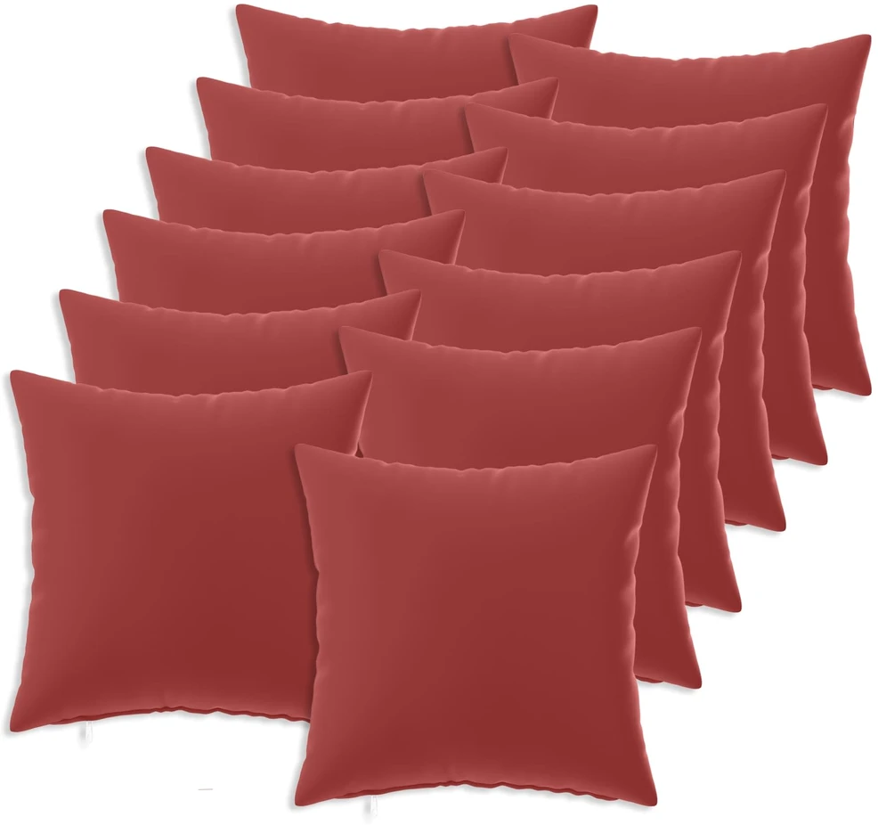 Pagalvėlės užvalkalas 12 pcs HEERLEN Vyno raudona 50 x 50 cm