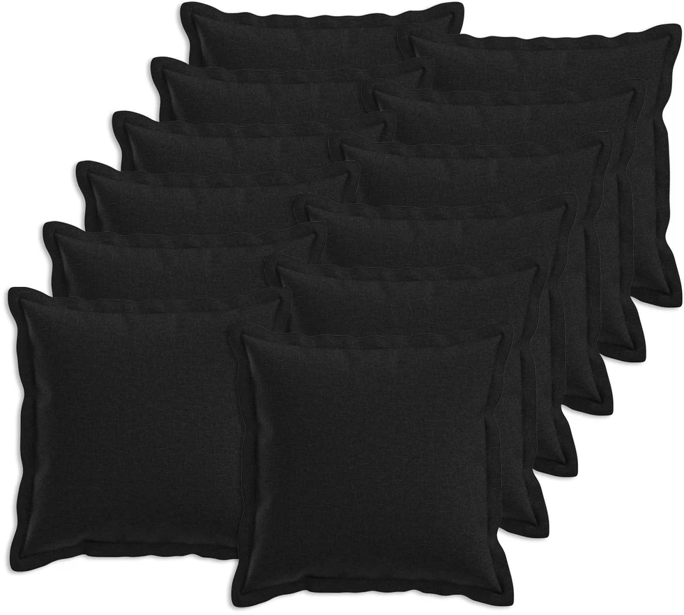 Pagalvėlės užvalkalas 12 pcs HOUTEN Juoda 45 x 45 cm