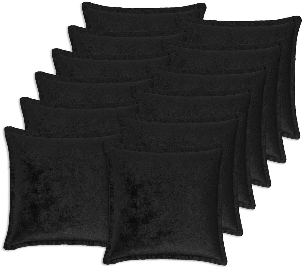 Pagalvėlės užvalkalas 12 pcs HOUTEN Juoda 45 x 45 cm Flanelė