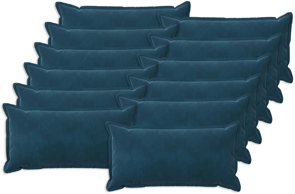 Pagalvėlės užvalkalas 12 pcs HOUTEN Mėlyna 40 x 80 cm Aksomas
