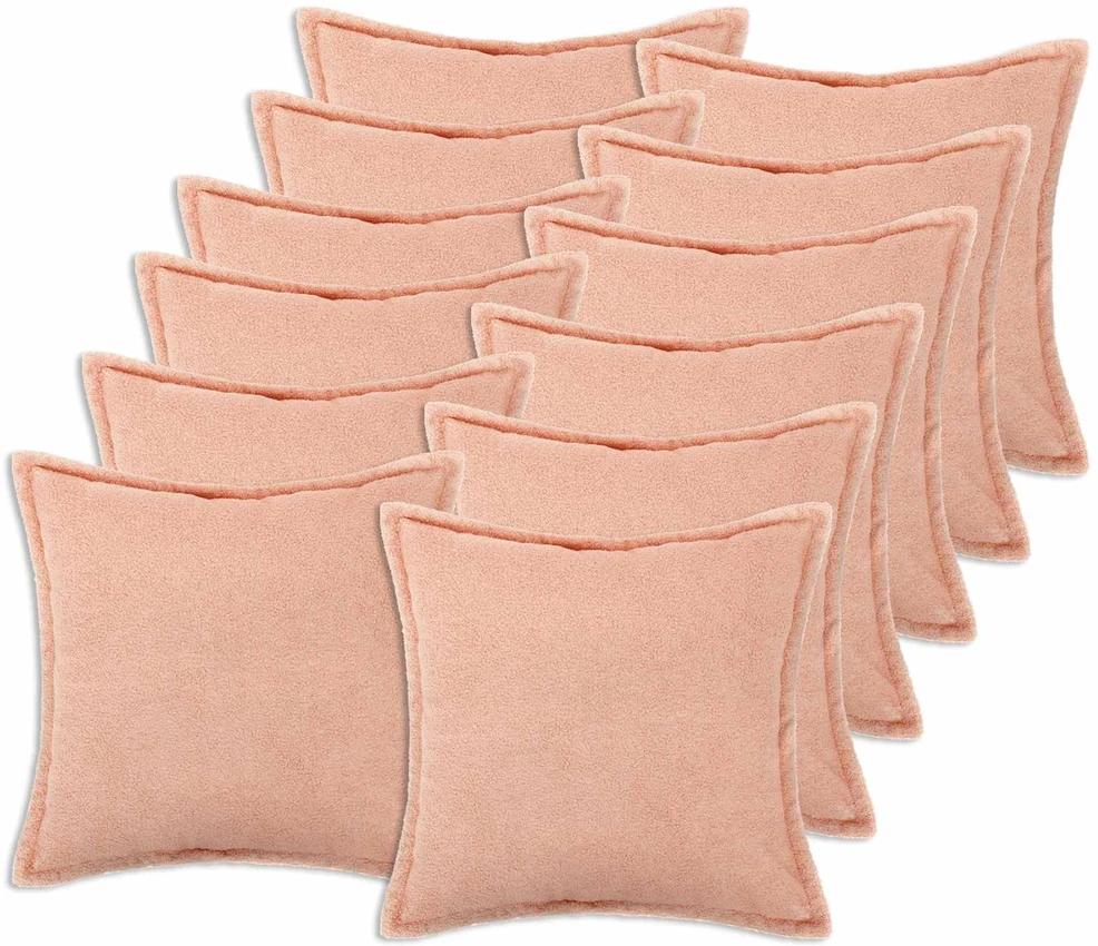 Pagalvėlės užvalkalas 12 pcs HOUTEN Rožinė 45 x 45 cm Bouclé