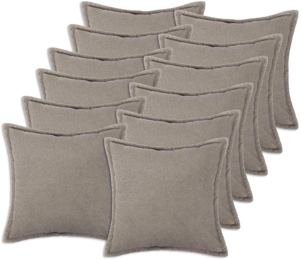 Pagalvėlės užvalkalas 12 pcs HOUTEN Šviesiai pilka 50 x 50 cm