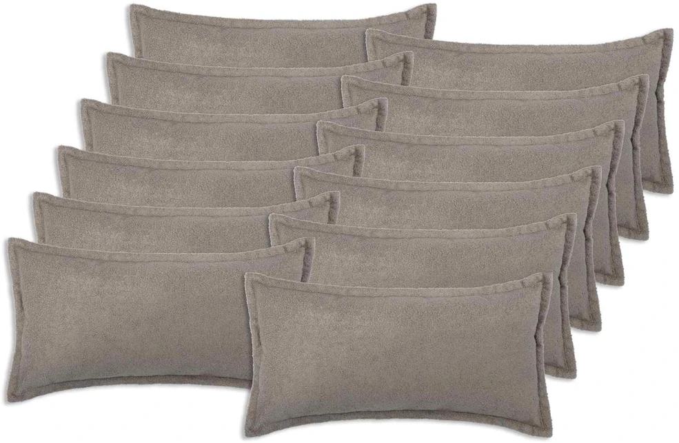 Pagalvėlės užvalkalas 12 pcs HOUTEN Šviesiai pilka 40 x 80 cm