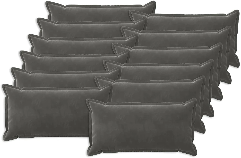 Pagalvėlės užvalkalas 12 pcs HOUTEN Tamsiai pilka 40 x 80 cm
