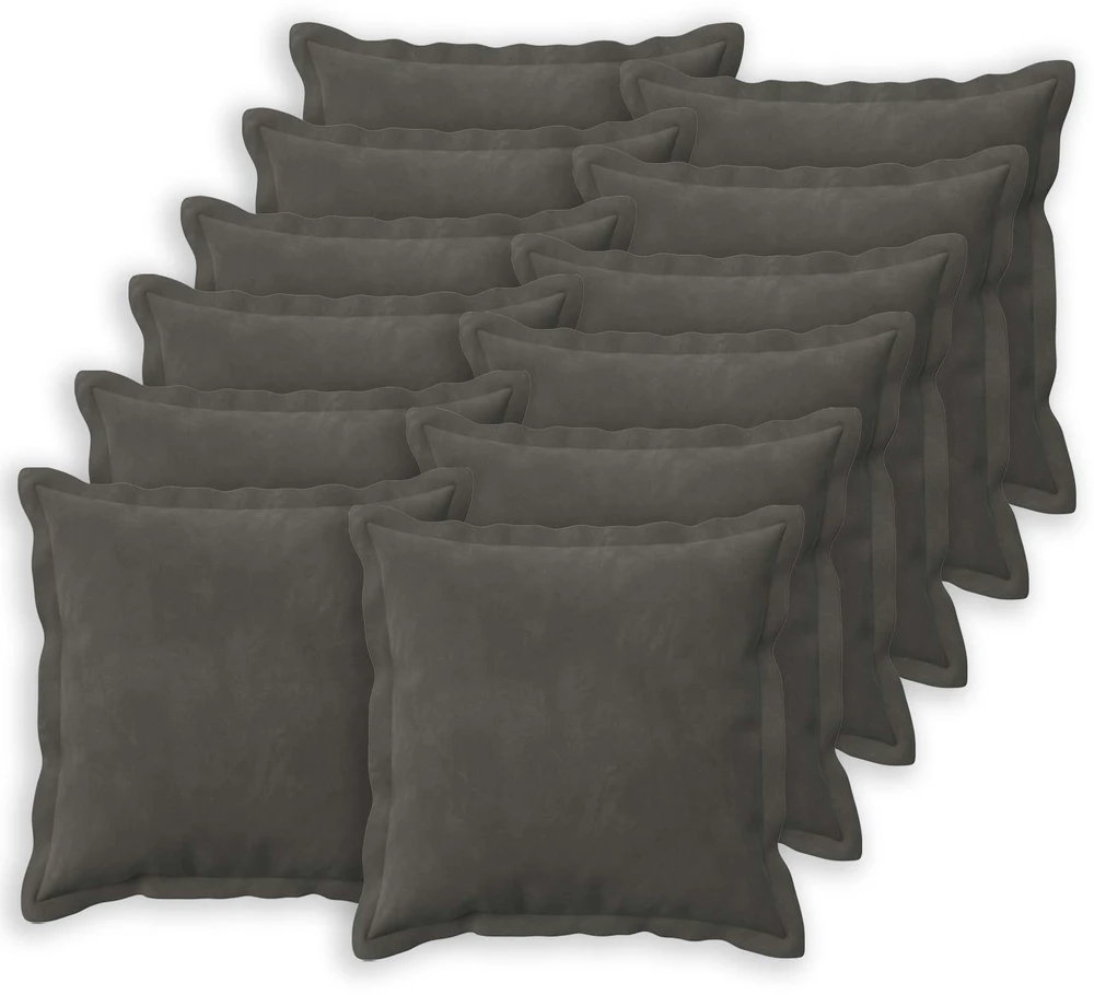 Pagalvėlės užvalkalas 12 pcs HOUTEN Tamsiai pilka 45 x 45 cm
