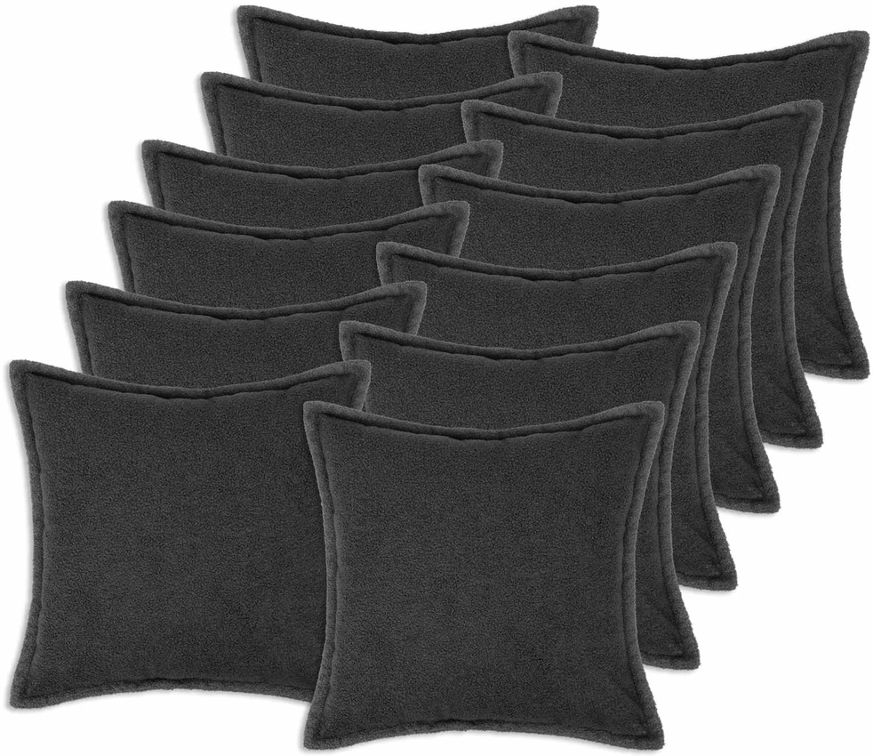 Pagalvėlės užvalkalas 12 pcs HOUTEN Tamsiai pilka 50 x 50 cm